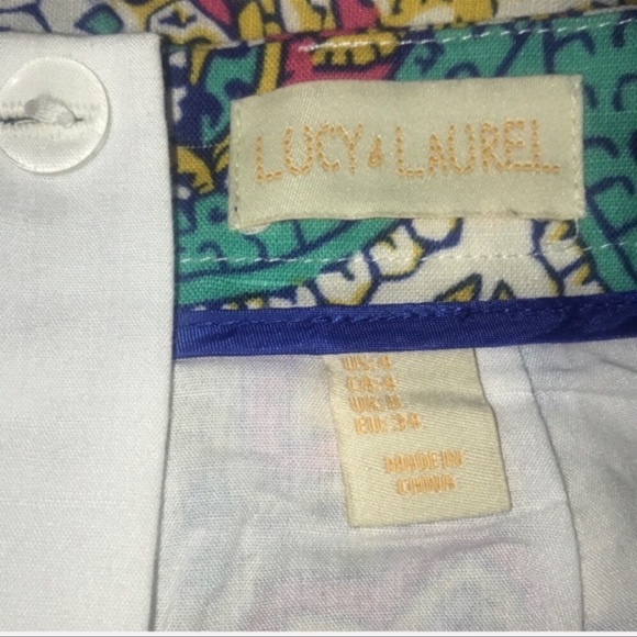 LUCY AND LAUREL PAISLEY LINEN SKIRT with back exposed zipper - Picture 6 of 7